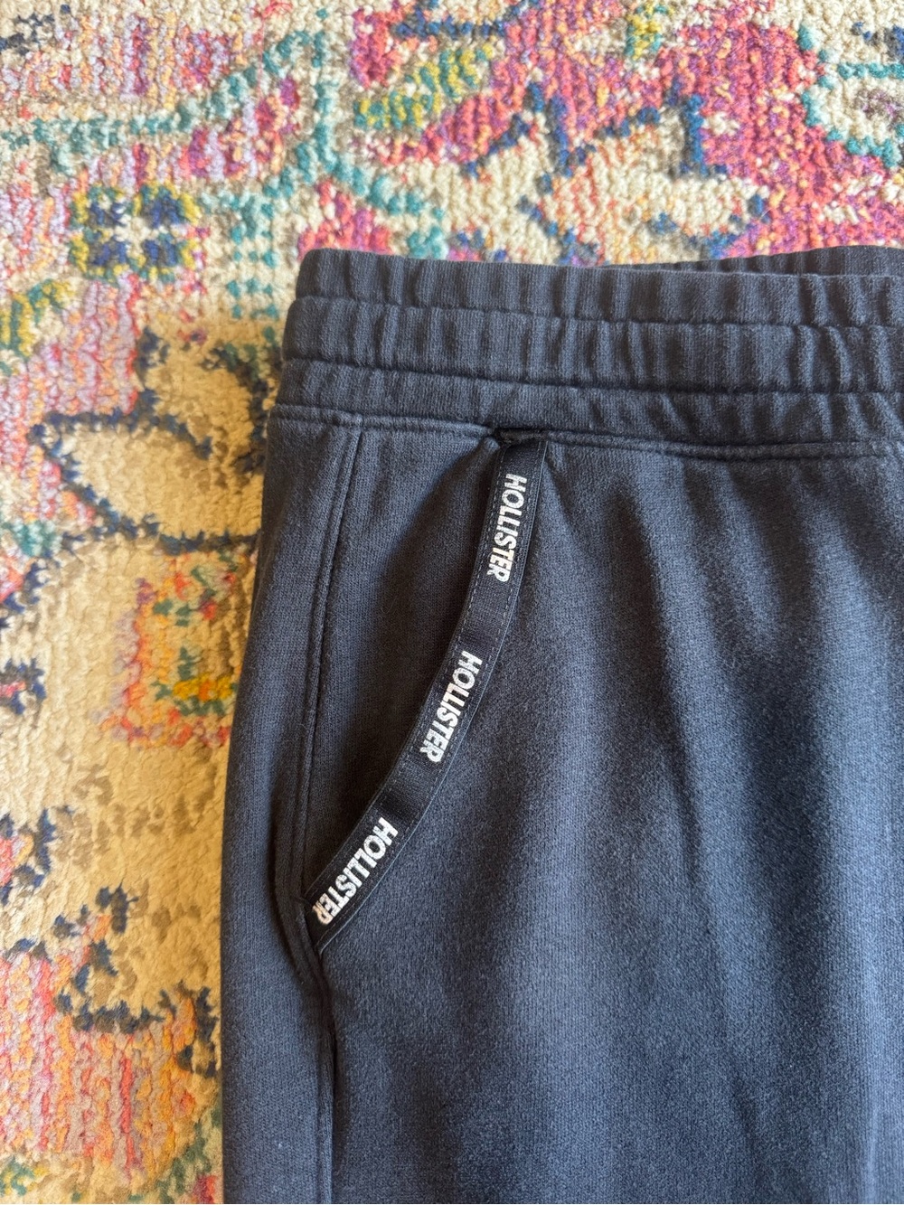 Hollister Men’s Black Skinny Joggers with Pocket Branding